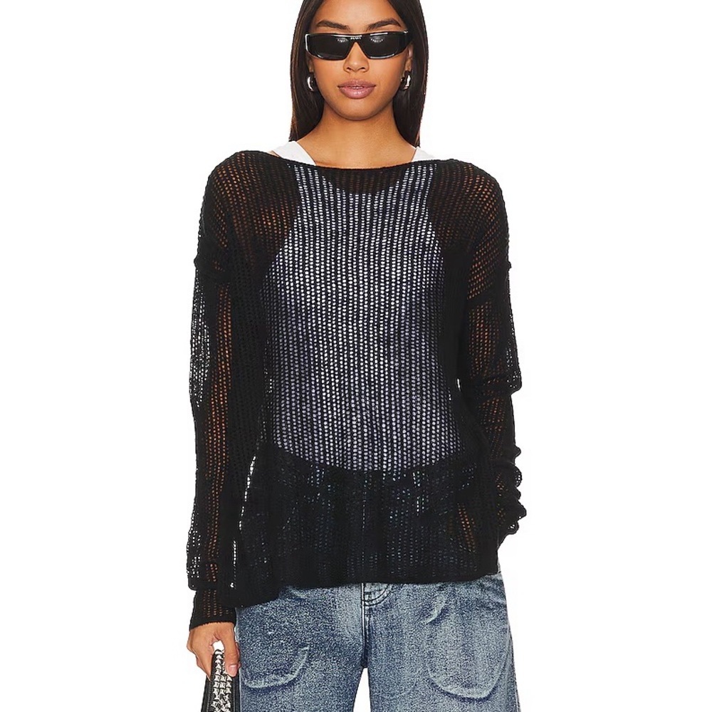 Free People Wednesday Cashmere Sweater in Black Size S - Picture 1 of 11